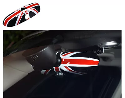 Red Black Jack UK Rear View Mirror Cover For MINI Cooper F54 F55 F56 F60 14-22 • $33