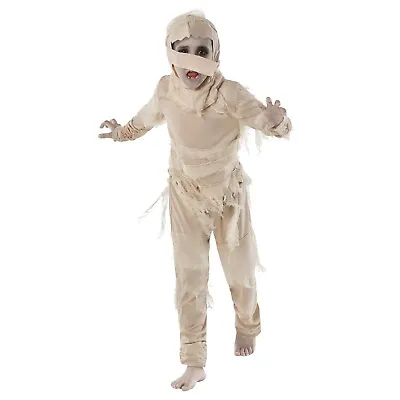 Kids Egyptian Mummy Costume Boys Girls 3 - 11 Yrs Egyptian Halloween Fancy Dress • £23.99