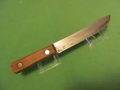 Vintage  Hammer Forged  Carbon Steel Butcher Knife 6.75  Blade - 11.5  Length. • $19.95