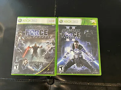 $16.50 • Buy Star Wars: The Force Unleashed I & II, 1 And 2 (Xbox 360) 2 Game Bundle TESTED