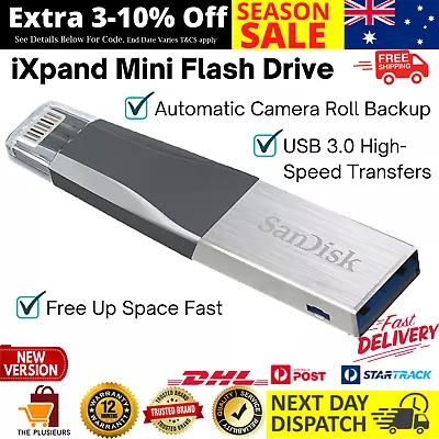 64GB IXpand Mini Flash Drive USB Memory Stick IPhone Photo Video File Storage • $63.97