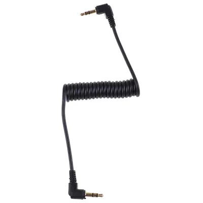 Coiled Audio Cable Jack Right Angle 90 Degree 3.5mm Jack Aux Cord Cable~W4V ; • £4.78