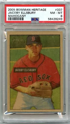 2005 Bowman Heritage Mahogany #337 Jacoby Ellsbury PSA 8 • $15