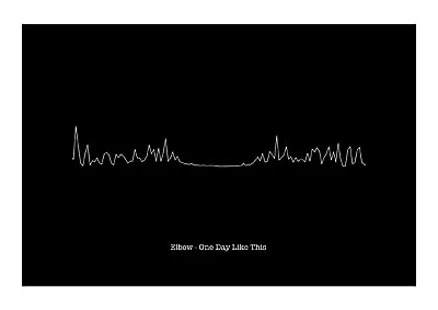 £11.99 • Buy Elbow - One Day Like This - Heartbeat Sound Wave Art Print