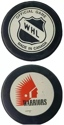 MOOSE JAW WARRIORS VINTAGE INGLASCO OFFICIAL Large WHL GAME PUCK MADE IN 🇨🇦  • $32.50