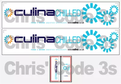 Code 3 Adhesive Vinyl Trailer Decal - Culina Chilled - 1/50 1/64 1/76 1/148 • £10