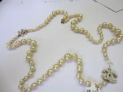 CHANEL Graduated Pearl Necklace Possibly For Parts • $14.50