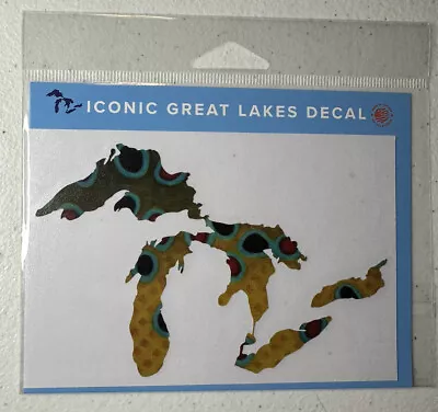 Michigan Great Lakes Window Vinyl Sticker Decal - Brown Trout Fish Pattern • $2.99