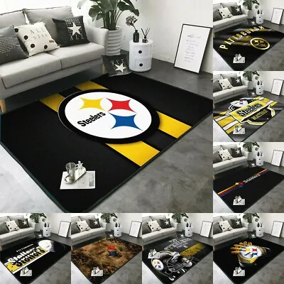 $101.64 • Buy Pittsburgh Steelers Football Area Rug Living Room Carpet Non-Slip Hallway Mat 