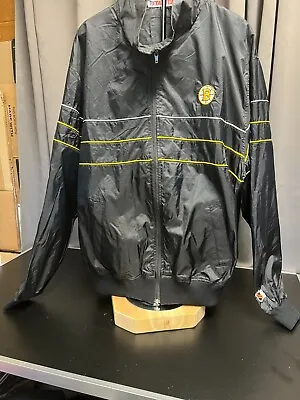 Youth Hockey Boston Bruins Starter Black Windbreaker Nylon Jacket Large • $32