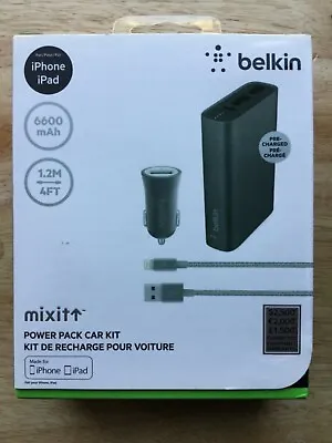 Belkin 6600mah Power Pack Car Kit (GRAY) • $23.89