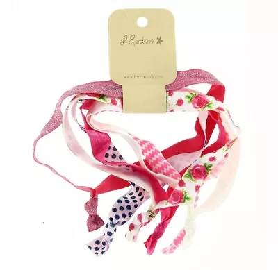 L. Erickson Stretch Stretchy 122217 Pink Silver Navy Flower Headband 6-Pack $24 • $11.05