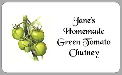 Green Tomato Chutney Stickers Personalised Labels For Homemade Sauces Or Produce • £2.70