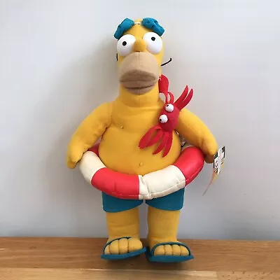 The Simpsons Swimming Homer + Red Crab 17” Plush Soft Toy 2006 PMS ( RARE ) • £22