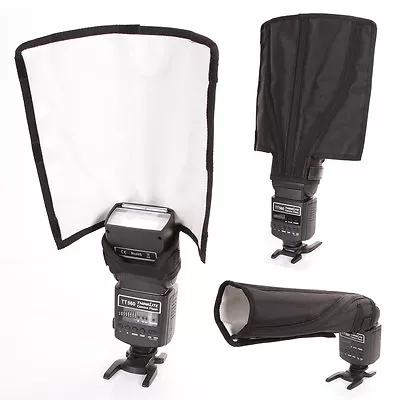 Foldable Flash Diffuser Strobe Snoot Beam Reflector For Canon Yongnuo Speedlite • $8.88