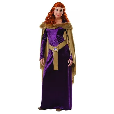 Medieval Costume Adult Renaissance Maiden Lady Guinevere Fancy Dress • $13.06