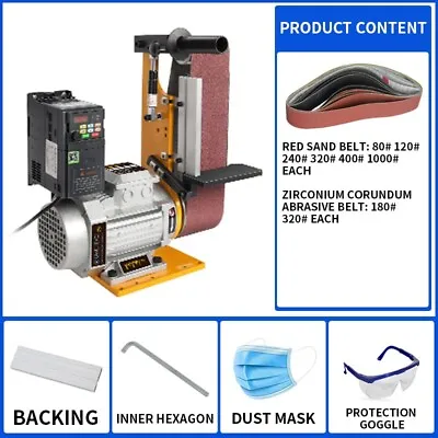 Industrial Grade Vertical Belt Sander Wood Metal Polishing Benchtop Sander • $446.99