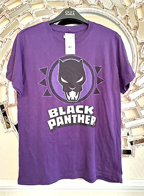 Marvel Black Panther Ladies T-shirt S/m Fit Uk10/ 12 Bnwt Bought In Usa • £3.99