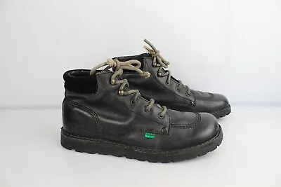 Kickers Shoes Lace Black Leather T 39 Good Condition • $47.60