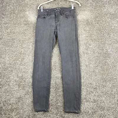 CAbi Skinny Leg Jeans Women's Size 2 Grey Charcoal Wash Denim Low Rise 5-Pocket • $15.95