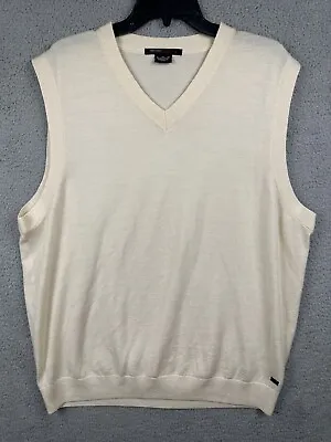 Nike Tiger Woods Collection Merino Wool Sweater Vest Mens XL Beige • $25.99