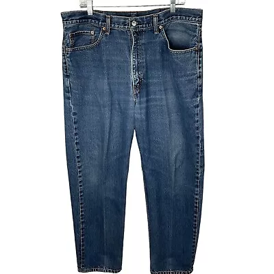 Levis 550 Jeans Relaxed Fit Tapered Leg Blue Heavy Denim Cotton Sz 40 X 31 Mens • $34.99