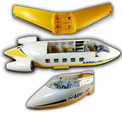 Playmobil 2001 Aero Line 3185 Yellow Jet Airplane - Incomplete • £33.99