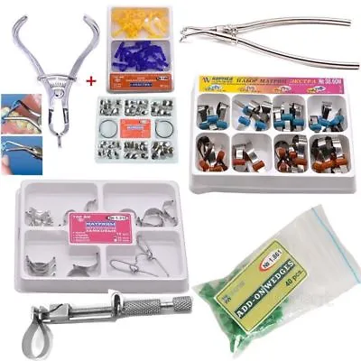 Dental Sectional Contoured Matrice Matrix & 40 Add-On Wedges & Plier & Striproll • $2.84