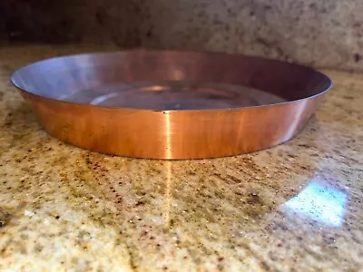 VTG Danish AGED SOLID COPPER SHALLOW Kitchen Pan Dish Succulent Planter PATINA • $29.99