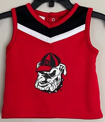 Georgia Bulldogs Toddler Girls Size 18M Cheerleader Top Shirt Red 18 Months • $7.14