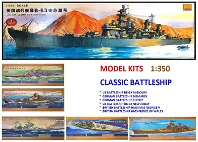 New Mini Hobby Model Military Kit 1/350 Classic Battleship • £44