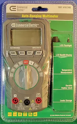 Commercial Electric 1001-418-348 Auto-Ranging Digital Multimeter NEW • $17.99