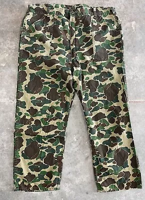 XL (40x30) Vintage Ranger Pants Mens Duck Camouflage Hunting Baggy Skate 80s • $50.99