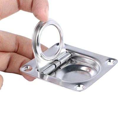 £7.59 • Buy Boat Marine Stainless Hatch Deck Cabinet Pull Lift Ring Handle Flush Fitting