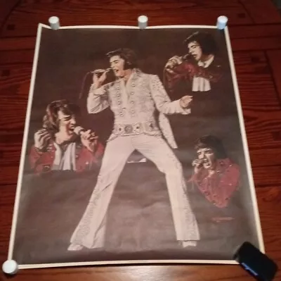 ELVIS PRESLEY - Four Faces POSTER - 24.5x30.5 Never Hung 1978  • $29.99