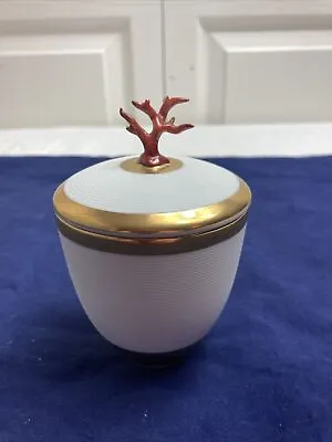 L'OBJET Coral Porcelain Candle 24K Gold Accents Champagne Scent ~UNUSED~ • $96.79