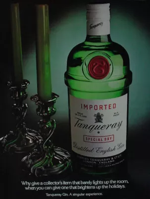 1982 Tanqueray English Gin Better Christmas Gift Vintage Print Ad 12864 • £4.81