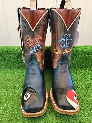 New ⭐ Tin Haul ⭐ Inlay ⭐ Cut Out ⭐ Pool Hall ⭐ Graphic Sole⭐ Western⭐boot 10.5 D • $299