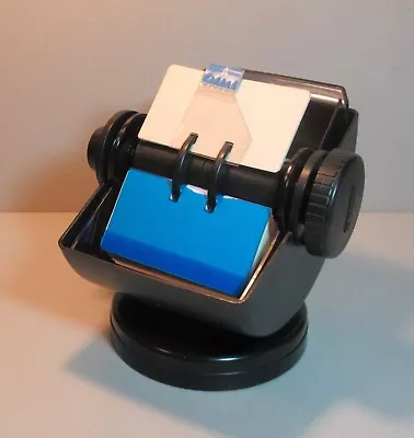 Vintage Rolodex NSW-24C Rotary Swivel With 310 Blank Cards And Minor Flaws • $10.99