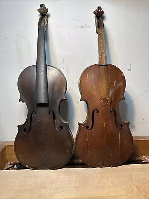 Two Old 4/4 Size Violins For Repair • $61