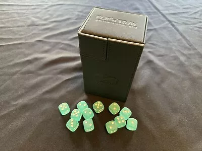 Ultimate Guard Twin Flip N Tray (Black) W/12 Chessex Dice - 80+ Card Case MTG • $4.99