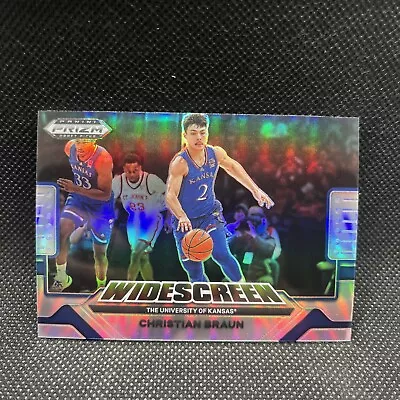 2022 Panini Prizm Draft Picks Widescreen Silver Christian Braun #WS-CB Rookie RC • $2