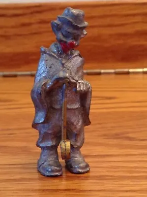 Vintage Pewter Clown Figurine - Collectible - Clown Red Lips And Nose • $2.99