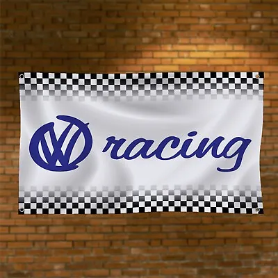 Volkswagen Racing 3x5 Ft Banner VW Jetta Golf GTI Car Man Cave Wall Decor Sign • $14.95