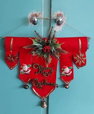 Vintage 1960s Christmas Door Hanger Decoration. • $12