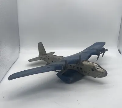 Vintage 1930’s Marx US Navy Military Seaplane Pressed Steel Toy Airplane Antique • $160