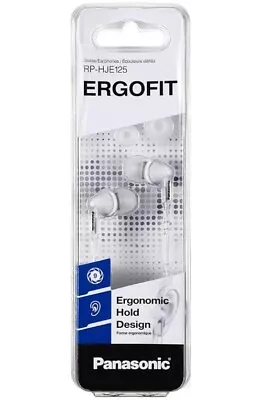 £8.99 • Buy Panasonic RPHJE125E-W Ergofit In-Ear Stereo Earphones / Headphones - White