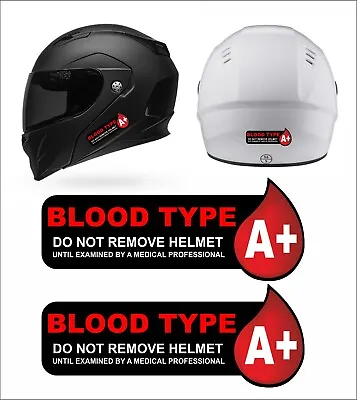 Helmet Blood Type Sticker  Decals  Motorcycle Helmet Sticker All Groups • £4.99