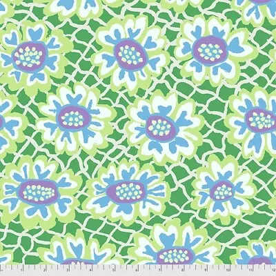 Flower Net Green -  Kaffe Fassett Collective Quilt Fabric 100% Cotton By The Yd • $13.50