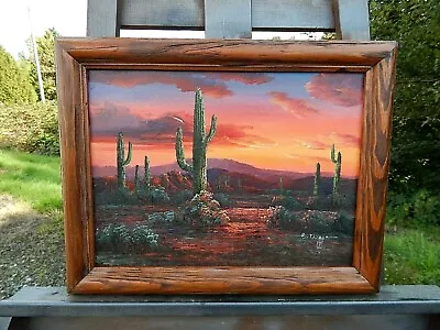 B. Bernard Duggan High Desert Morning Sunrise. Brilliant Red & Orange Sky. MINT • $385